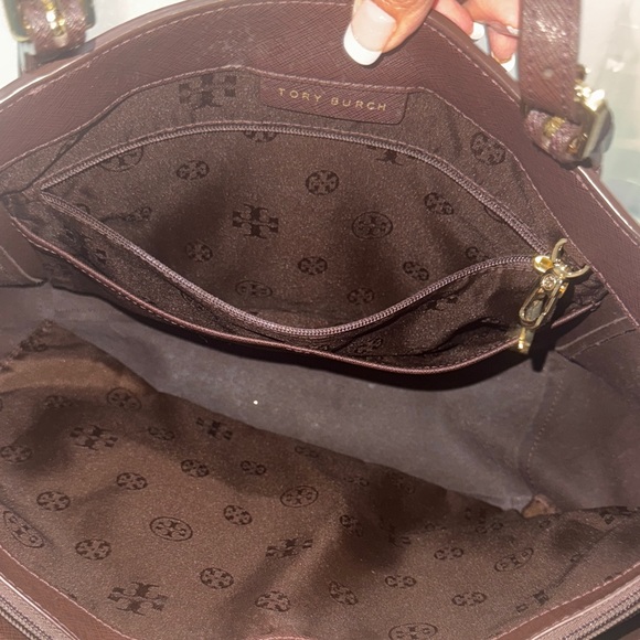 Tory Burch Chocolate Leather Tote - Picture 7 of 14